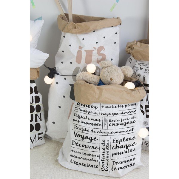 Úložný pytel z recyklovaného papíru Really Nice Things Wild Rules Frances-image-2