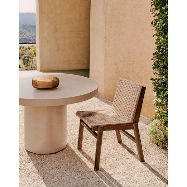 Dřevěná zahradní židle v přírodní barvě Itani – Kave Home-image-1