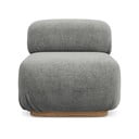 Šedý modul pohovky z textilie bouclé (středový díl) Ailani – Makamii