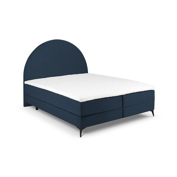Tmavě modrá boxspring postel s úložným prostorem 180x200 cm Sunrise – Cosmopolitan Design