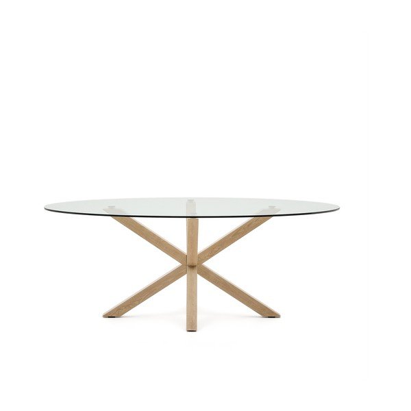 Jídelní stůl se skleněnou deskou 100x200 cm Argo – Kave Home-image-3