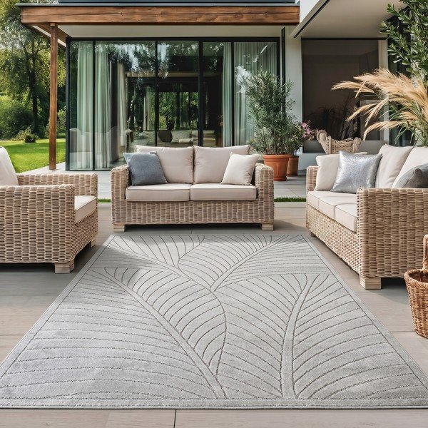 Vnitřní a venkovní koberec ve stříbrné barvě 140x200 cm Nova 1203 – Ayyildiz Carpets-image-1