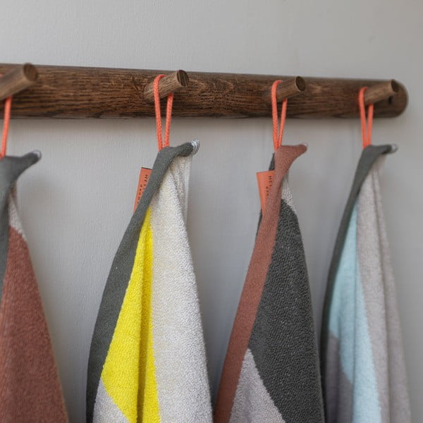 Žlutý froté ručník z bio bavlny 50x90 cm Diagonal – Mette Ditmer Denmark-image-2