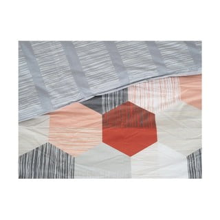 Šedé krepové povlečení na jednolůžko 140x200 cm Honey Comb – B.E.S.