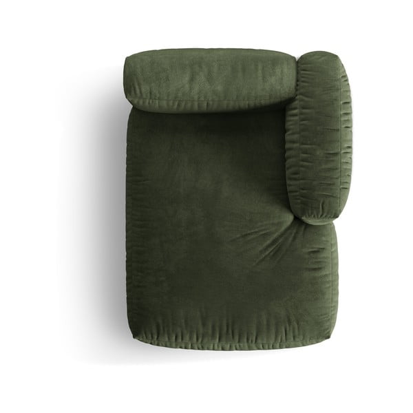 Zelený sametový modul pohovky (pravý roh) Martina – Micadoni -image-3