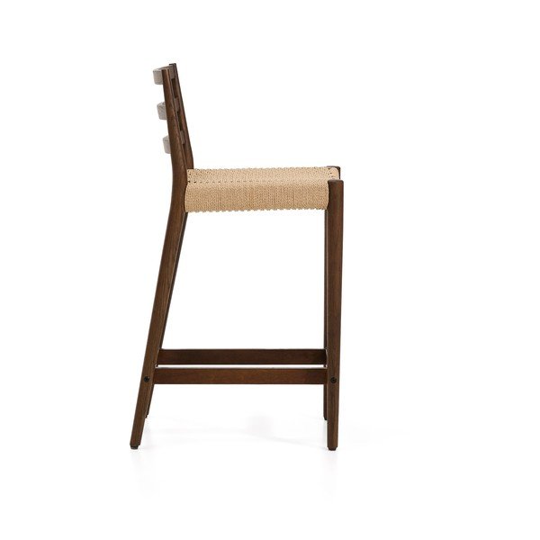 Hnědá/v přírodní barvě barová židle z dubového dřeva (výška sedáku 65 cm) Analy – Kave Home-image-3