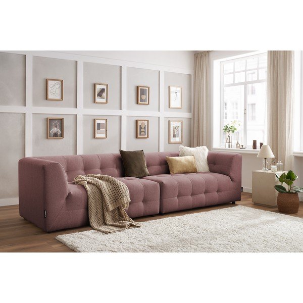 Tmavě růžová pohovka 324 cm Kleber - Bobochic Paris-image-1