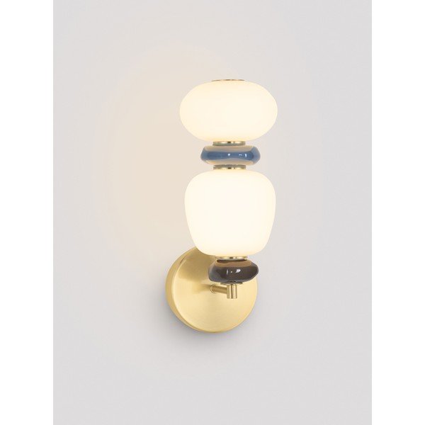 Bílé/ve zlaté barvě kovové LED stmívatelné nástěnné svítidlo Palo – Nova Luce-image-1