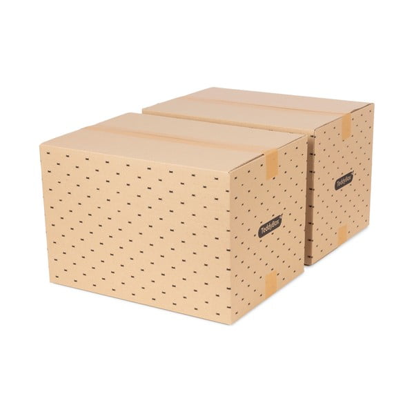 Sada 2 béžových úložných boxů Compactor Teddy, 42 x 30 cm-image-4