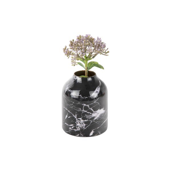 Černo-bílá železná váza PT LIVING Marble, výška 10 cm-image-2