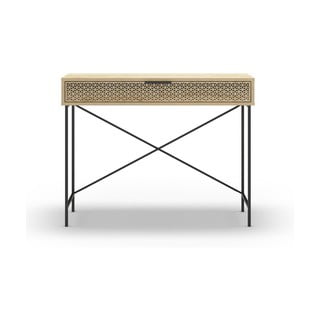 Konzolový stolek v dekoru dubu v přírodní barvě 35.5x110 cm Ecrin – Marckeric