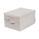 Béžový látkový úložný box s víkem 35x26x19 cm Soft Storage – Bigso