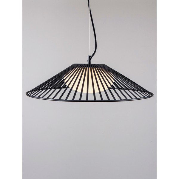 Matně černé kovové LED závěsné svítidlo se skleněným stínidlem ø 50 cm Brume – Nova Luce-image-3