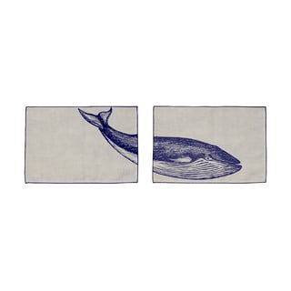 Sada 2 prostírání Madre Selva Blue Whale, 45 x 30 cm