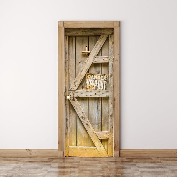 Tapeta na dveře WALPLUS Timber Door, 88 x 200 cm