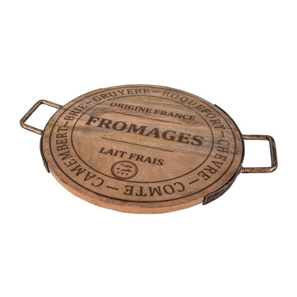 Dřevěné servírovací prkénko na sýr Antic Line Fromage, ⌀ 36 cm