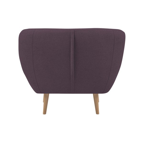 Fialové křeslo se světlými nohami Mazzini Sofas Sicile-image-3