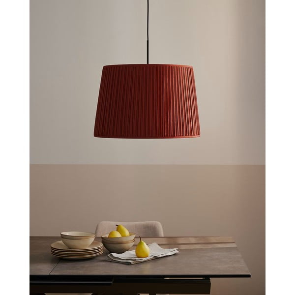 Červené látkové stínidlo ø 50 cm Guash – Kave Home-image-1