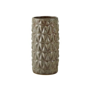 Šedá kameninová váza Villa Collection, výška 22 cm