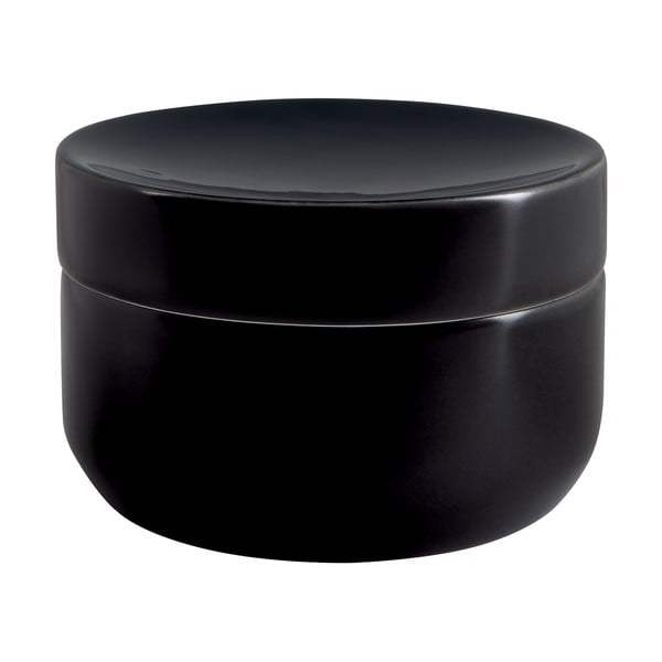 Černý keramický koupelnový organizér na vatové tampony Jaro – Spirella