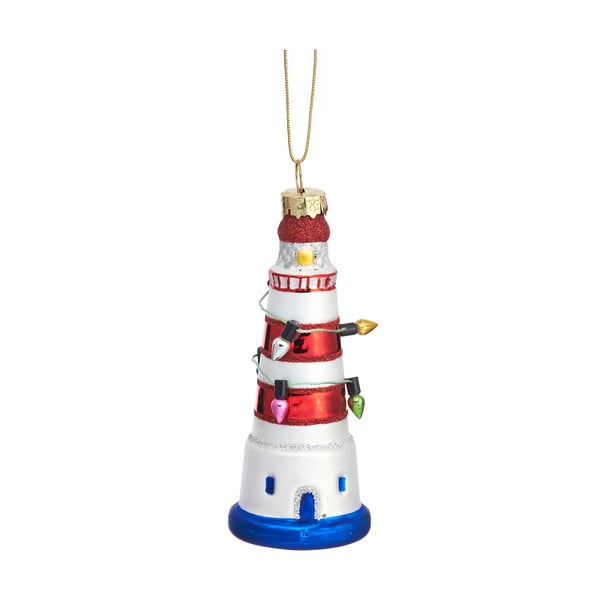 Skleněná vánoční ozdoba Lighthouse – Sass & Belle