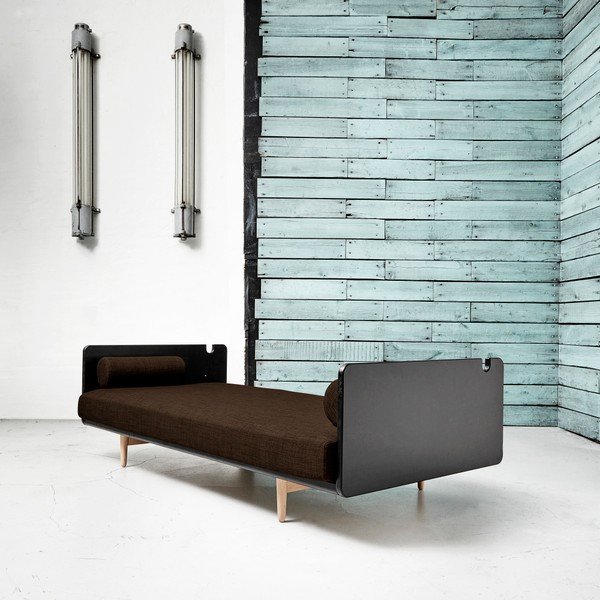 Rozkládací pohovka Karup Deva Black/Raw Oak/Choco Brown-image-1