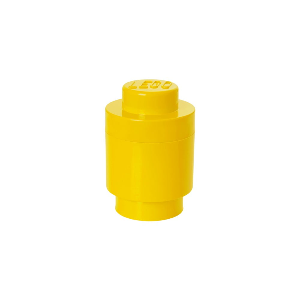 Žlutý úložný kulatý box LEGO®, ⌀ 12,5 cm