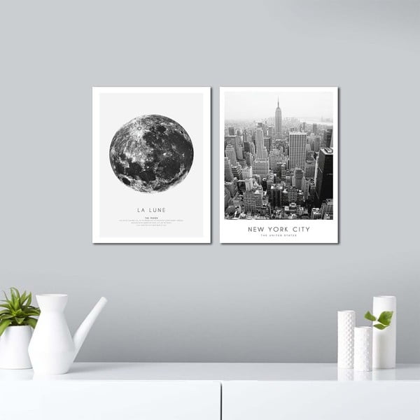 Obrazy v sadě 2 ks 30x40 cm New York City – Wallity-image-1