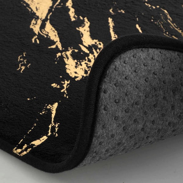 Černá/ve zlaté barvě koupelnová předložka 45x45 cm Aquamarbre – douceur d'intérieur-image-2