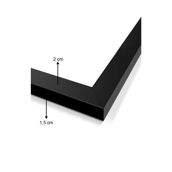 Sada 3 obrazů v černém rámu Vavien Artwork Leaves III., 35 x 45 cm-image-2