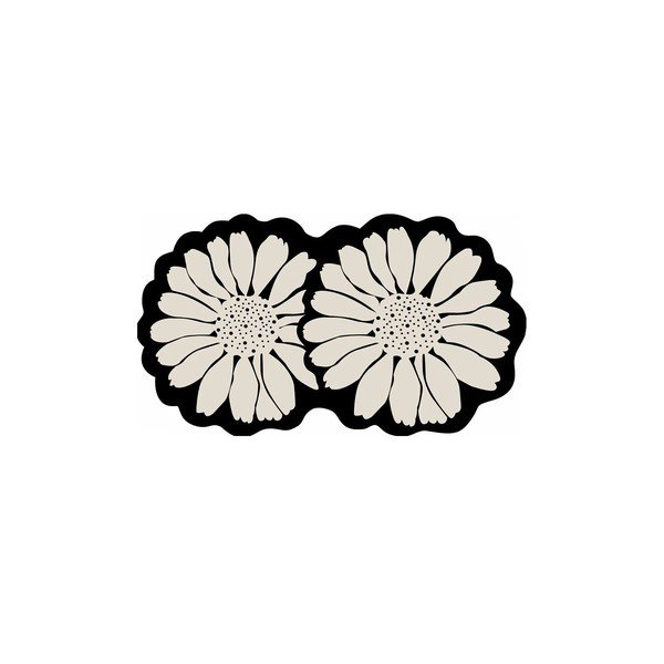 Černá/krémová koupelnová předložka 70x120 cm Flor Extrana – Foutastic