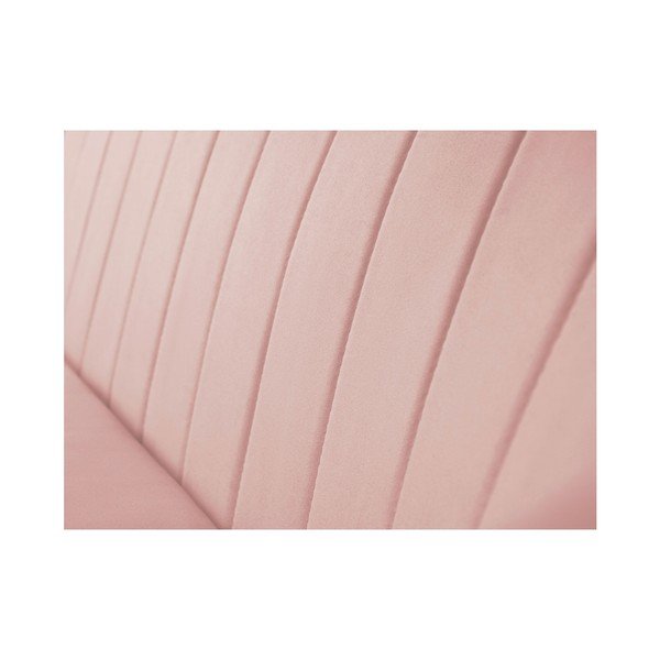 Světle růžová pohovka pro dva Mazzini Sofas Toscane, černé nohy-image-4