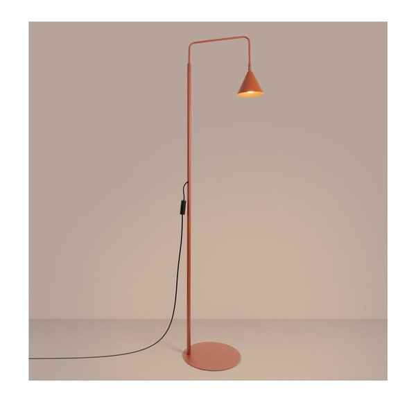 Ocelová stojací lampa s ohybatelnou konstrukcí v cihlové barvě (výška 165 cm) Zylo – Sollux-image-2