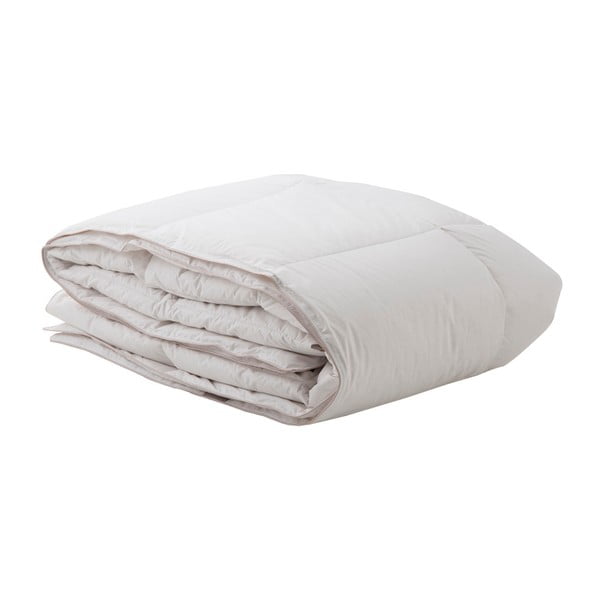 Bílá deka z bavlny s výplní z husího peří Bella Maison, 155 x 215 cm