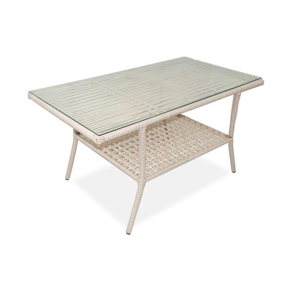 Krémový zahradní lounge set z umělého ratanu pro 4 Newyork 160 – Floriane Garden-image-3