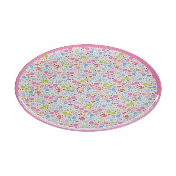 Barevný talíř s motivem květin Premier Housewares Casey, ⌀ 25 cm