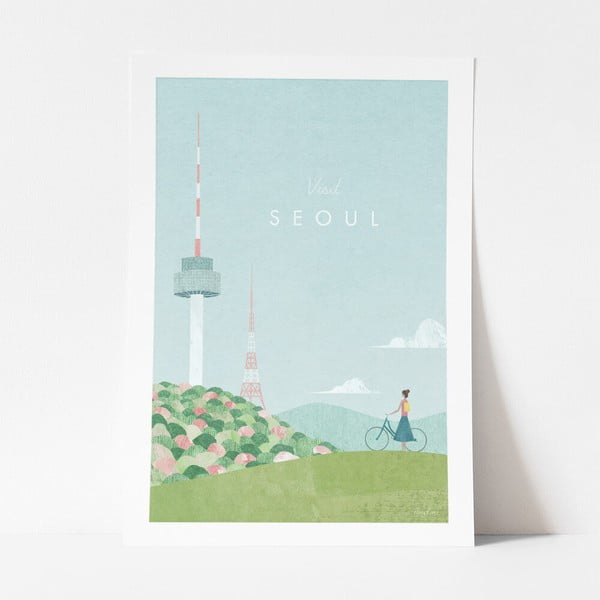 Plakát Travelposter Seoul, 30 x 40 cm