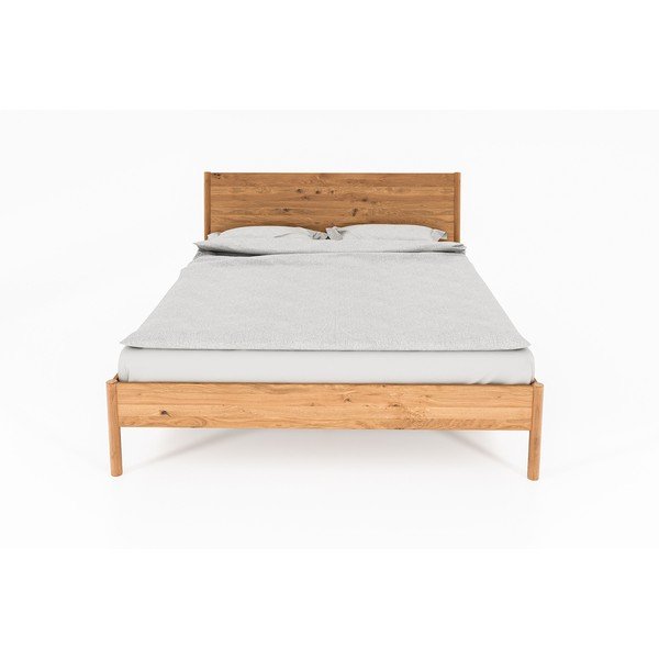 Jednolůžková postel z dubového dřeva 90x200 cm v přírodní barvě Pola – The Beds-image-1