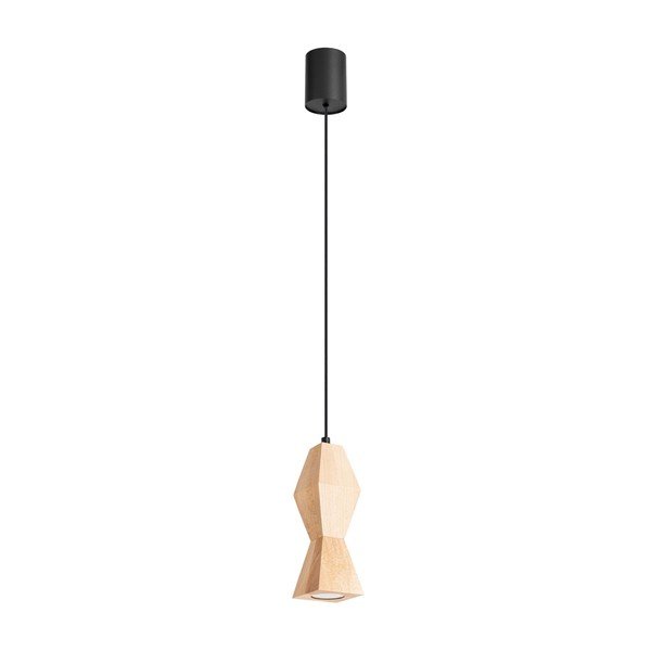 Závěsné svítidlo z bukového dřeva v přírodní barvě ø 8 cm Cubo – Sollux