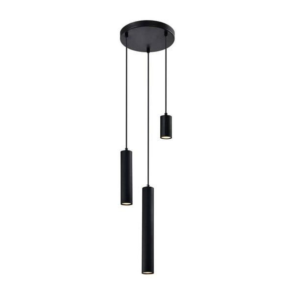 Černé závěsné svítidlo s kovovým stínidlem Tubo – Candellux Lighting