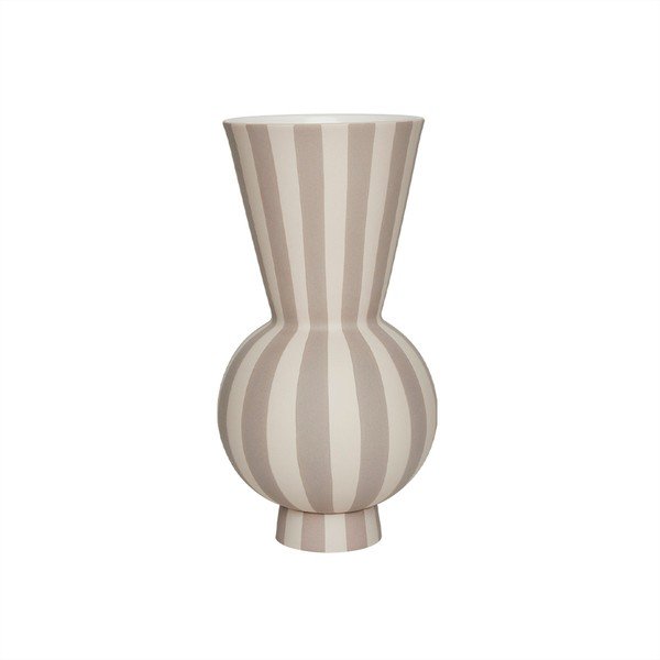 Béžová ručně vyrobená váza z kameniny (výška 28 cm) Toppu – OYOY Living Design