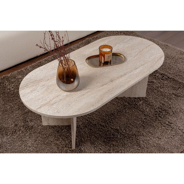 Béžový pololesklý konferenční stolek 60x119 cm Sable – Kalune Design-image-4