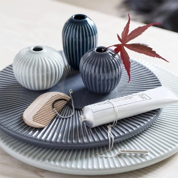 Sada 3 kameninových váz Kähler Design Hammershoi Miniature Cold Palette-image-1