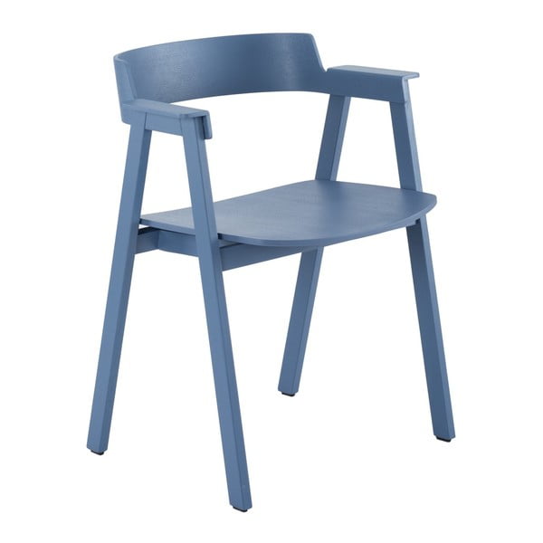 Modrá jídelní židle s područkami z dubového dřeva Flip – Gazzda