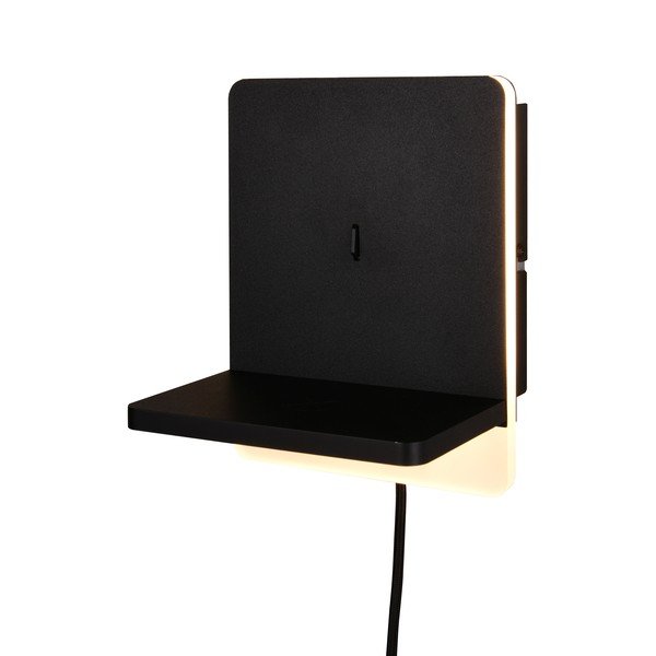 Matně černé LED stmívatelné nástěnné svítidlo Fairfield – Trio