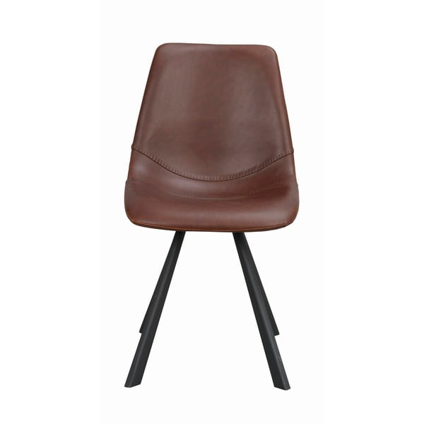 Hnědá jídelní židle s černými nohami Rowico Alpha-image-3