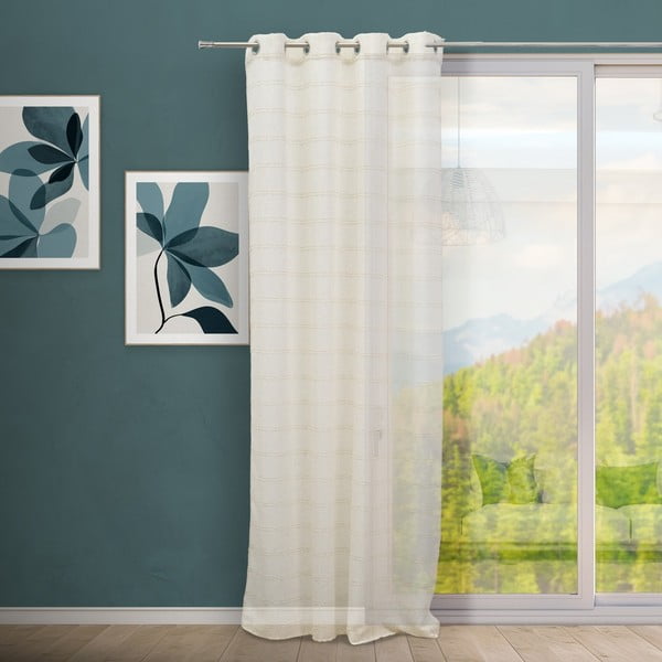 Béžový závěs s příměsí lnu 140x260 cm Nodes – Casa Selección-image-1