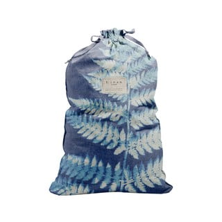Látkový vak na prádlo s příměsí lnu Really Nice Things Bag Blue Leaf, výška 75 cm