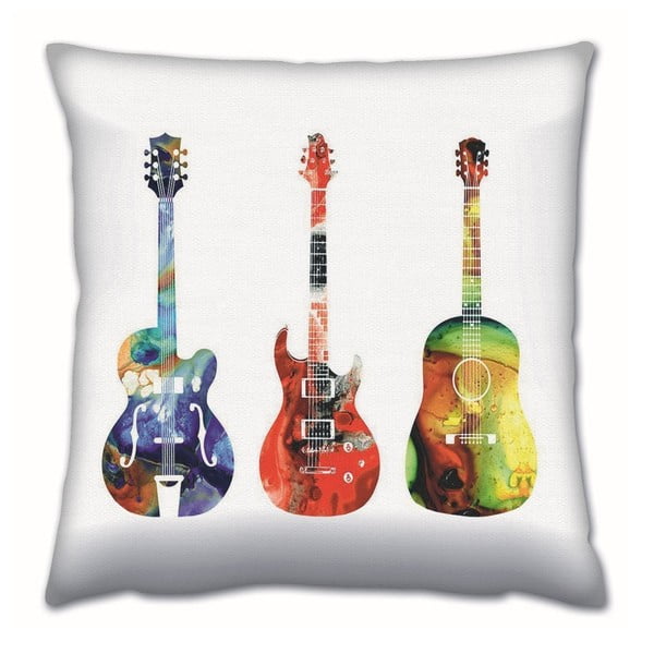 Polštář s výplní Gravel Guitars, 43 x 43 cm