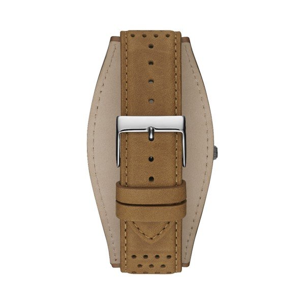 Pánské hodinky s páskem z ušlechtilé kůže v hnědé barvě Guess W1243G1-image-1